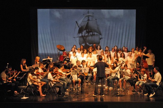 Imatge del concert de fi de curs de l'Escola de Música Torre Balada, l'any 2013