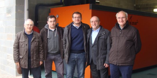 La delegació castellarenca ha estat rebuda per l'alcalde d'Aiguafreda, Joan Vila
