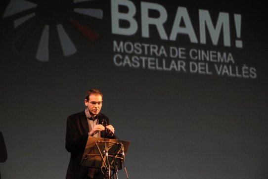 L'alcade de Castellar del Vallès, Ignasi Giménez, durant l'acte inaugural de BRAM!