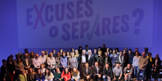 Imatge de l'acte de presentació de la campanya "Excuses o separes?"