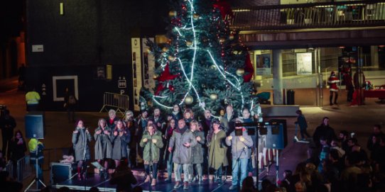 Imatge de l'acte d'encesa dels llums i l'arbre de Nadal, l'any 2018.