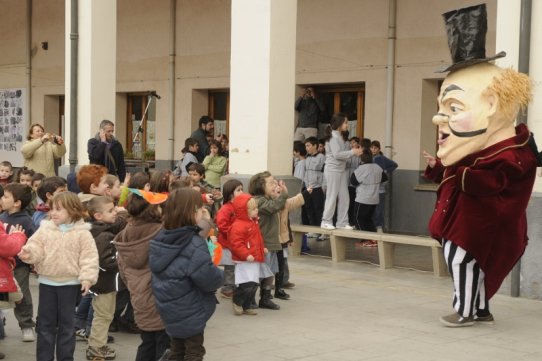 En Toltes Papallongues, durant la seva visita a les escoles l'any 2009