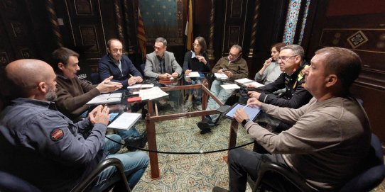 Un moment de la reunió del Comitè Municipal d'Emergències.