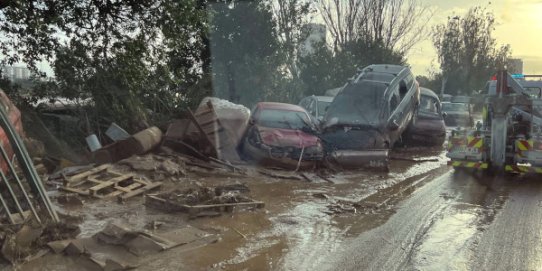 Imatge de Sedaví fotografiada pels agents de la Policia Local de Castellar que s'hi van desplaçar.