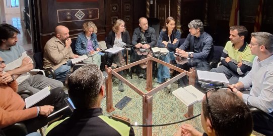 Un moment de la reunió del Comitè Municipal d'Emergències aquest dimarts, 29 d'abril.