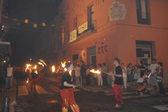 Un moment de la Tabalada de fum i foc, a la Festa Major de 2009