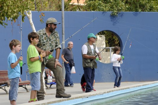 Una imatge de la Trobada Infantil de Pesca, l'any 2009