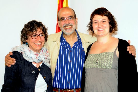 Els regidors del PSC Antònia Pérez, Jordi Carcolé i Mercè Giménez
