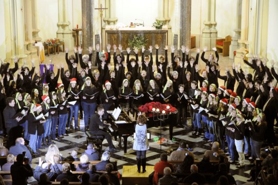 Imatge del concert de Nadal que Espaiart va oferir el Nadal de 2010 a l'Església de Sant Esteve