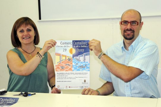 El vicepresident de Comerç Castellar, Esteve Ogaya, ha presentat l'activitat juntament amb la regidora de Comerç, Anna Màrmol