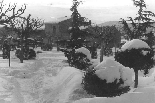 Imatge de la nevada de 1962 cedida per Pere Genescà