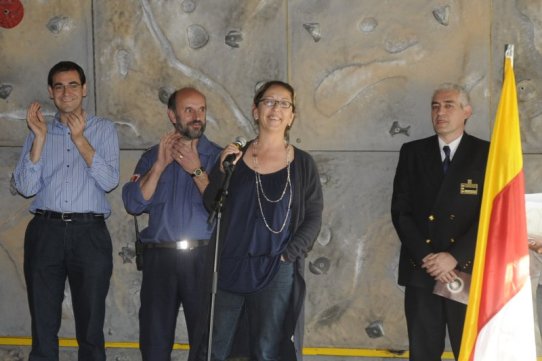 Olga Lanau, directora general de Prevenció i Extinció d’Incendis de la Generalitat, en un moment del seu discurs