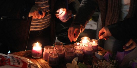 Imatge de l'encesa d'espelmes l'any 2015.