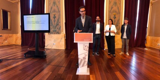 L'alcalde, Ignasi Giménez, a l'acte de presentació del PECT