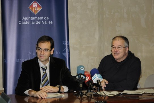 L'alcalde, Ignasi Giménez, i el regidor de Projectes Estratègics, Pepe González, han presentat avui les propostes d'actuació del FEOSL 2010