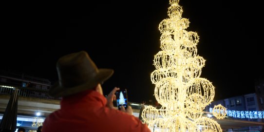 Imatge d'una edició anterior de l'encesa dels llums de Nadal.