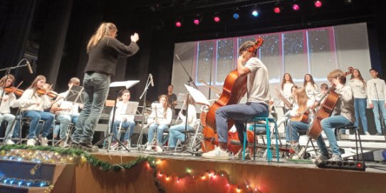 Una imatge d'una edició anterior del concert d'Acció Musical Castellar i l'Escola de Música Artcàdia.