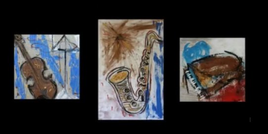 Imatge d'algunes de les obres de l'exposició.