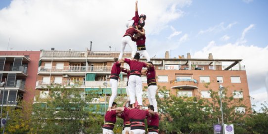 Imatge d'arxiu d'una actuació dels Castellers de Castellar.