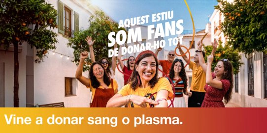 Imatge de la campanya d'estiu del Banc de Sang i Teixits.