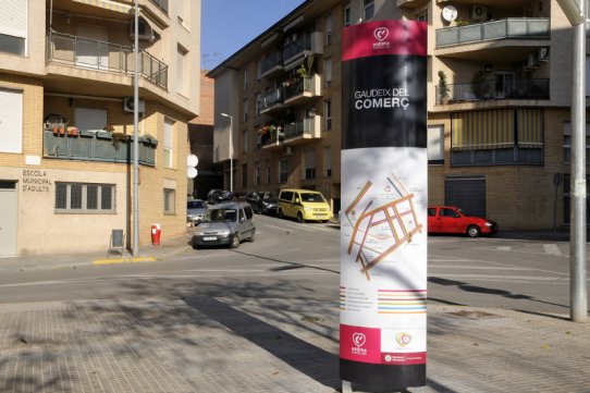 Aquest és el tòtem informatiu instal·lat al carrer Pedrissos amb el carrer de Portugal
